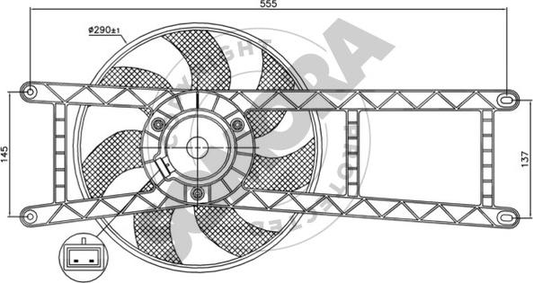 Somora 080530 - Вентилятор, охолодження двигуна autocars.com.ua
