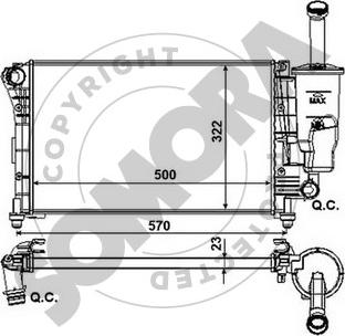 Somora 080540B - Радіатор, охолодження двигуна autocars.com.ua
