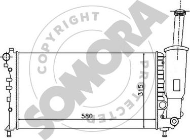 Somora 081440 - Радіатор, охолодження двигуна autocars.com.ua