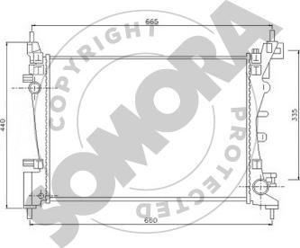 Somora 081540 - Радіатор, охолодження двигуна autocars.com.ua