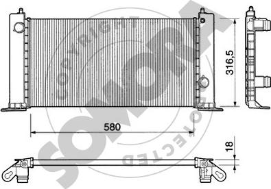 Somora 082340 - Радіатор, охолодження двигуна autocars.com.ua
