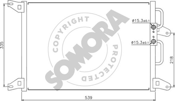 Somora 083160 - Конденсатор, кондиціонер autocars.com.ua