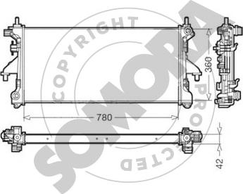 Somora 084240A - Радіатор, охолодження двигуна autocars.com.ua