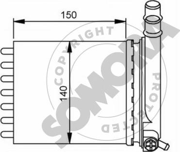 Somora 085250A - Теплообмінник, опалення салону autocars.com.ua