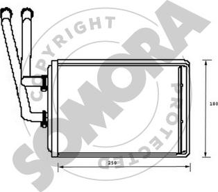 Somora 085250 - Теплообмінник, опалення салону autocars.com.ua