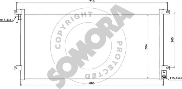 Somora 086160 - Конденсатор, кондиціонер autocars.com.ua