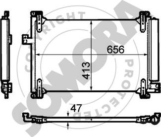Somora 087060C - Конденсатор, кондиціонер autocars.com.ua
