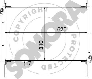 Somora 087060D - Конденсатор, кондиціонер autocars.com.ua