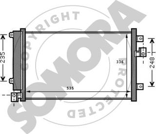 Somora 087060E - Конденсатор, кондиціонер autocars.com.ua