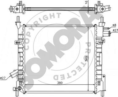 Somora 091040A - Радіатор, охолодження двигуна autocars.com.ua