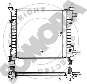 Somora 091040 - Радіатор, охолодження двигуна autocars.com.ua