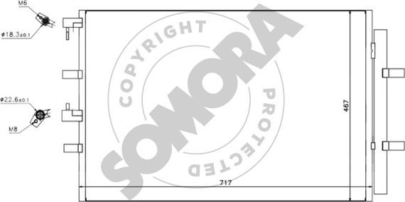 Somora 091560 - Конденсатор, кондиціонер autocars.com.ua