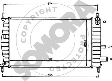 Somora 092340 - Радіатор, охолодження двигуна autocars.com.ua