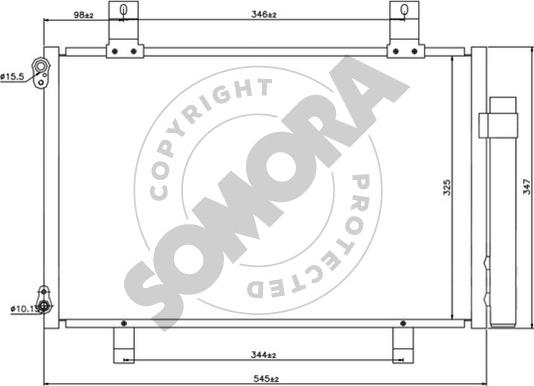 Somora 092560A - Конденсатор, кондиціонер autocars.com.ua