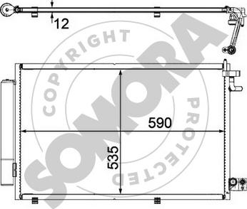 Somora 092760 - Конденсатор, кондиціонер autocars.com.ua