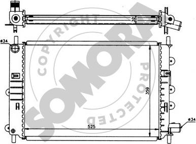 Somora 093143 - Радіатор, охолодження двигуна autocars.com.ua