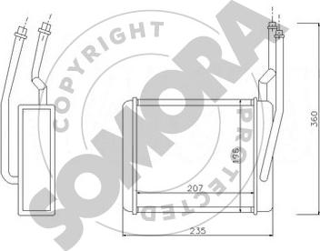 Somora 093450 - Теплообмінник, опалення салону autocars.com.ua