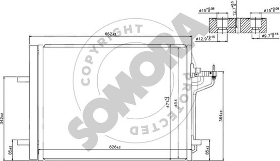 Somora 093860B - Конденсатор, кондиціонер autocars.com.ua