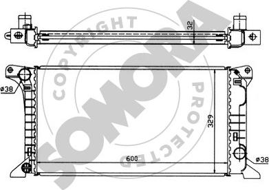 Somora 094140 - Радіатор, охолодження двигуна autocars.com.ua