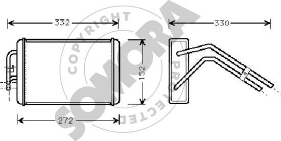 Somora 094350A - Теплообмінник, опалення салону autocars.com.ua