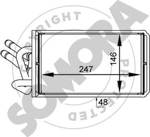 Somora 094450A - Теплообмінник, опалення салону autocars.com.ua