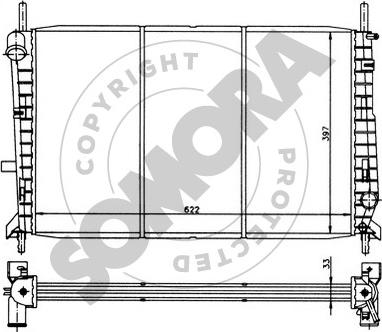 Somora 095042 - Радіатор, охолодження двигуна autocars.com.ua