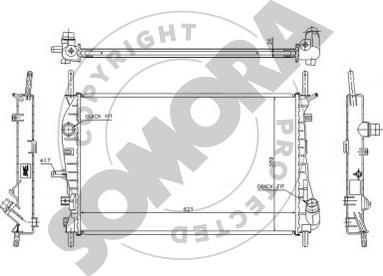 Somora 095242 - Радіатор, охолодження двигуна autocars.com.ua