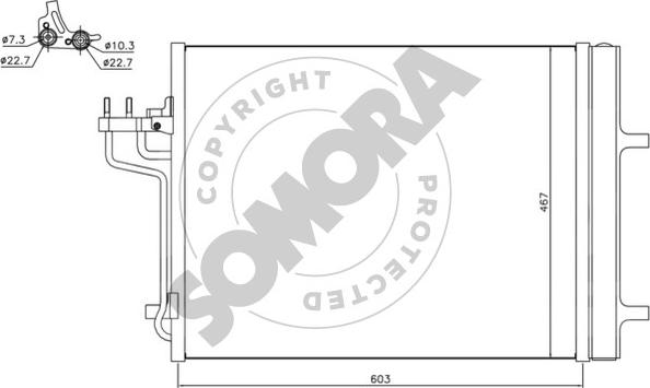 Somora 099160 - Конденсатор, кондиціонер autocars.com.ua