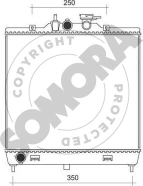 Somora 110040A - Радіатор, охолодження двигуна autocars.com.ua
