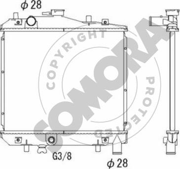 Somora 110040G - Радіатор, охолодження двигуна autocars.com.ua