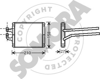 Somora 110050 - Теплообмінник, опалення салону autocars.com.ua
