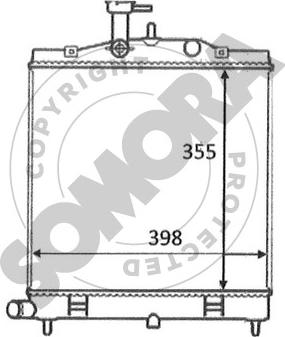 Somora 110140A - Радіатор, охолодження двигуна autocars.com.ua