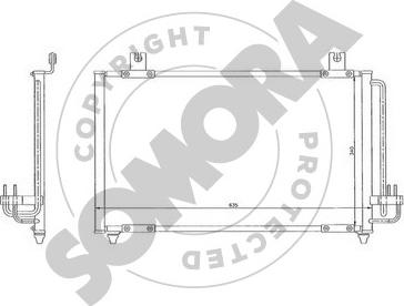 Somora 110960 - Конденсатор, кондиціонер autocars.com.ua