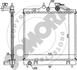Somora 111040A - Радіатор, охолодження двигуна autocars.com.ua