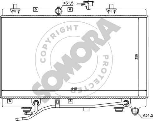 Somora 111040B - Радіатор, охолодження двигуна autocars.com.ua