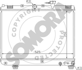 Somora 111040 - Радіатор, охолодження двигуна autocars.com.ua