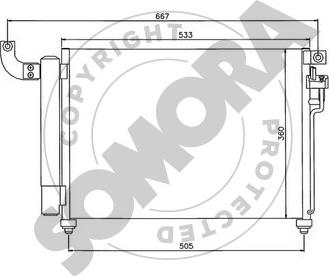 Somora 111160A - Конденсатор, кондиціонер autocars.com.ua