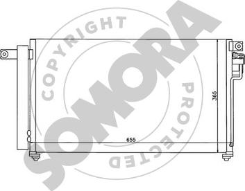 Somora 111160 - Конденсатор, кондиціонер autocars.com.ua