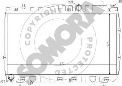 Somora 112040A - Радіатор, охолодження двигуна autocars.com.ua