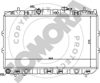 Somora 112040 - Радіатор, охолодження двигуна autocars.com.ua