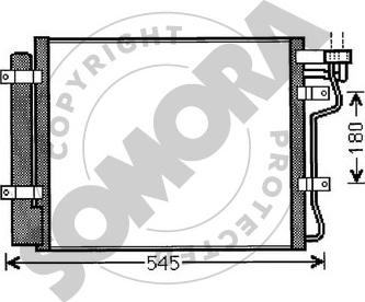 Somora 112060B - Конденсатор, кондиціонер autocars.com.ua