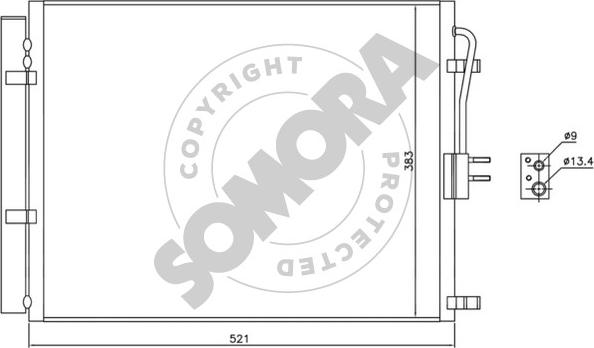 Somora 112360 - Конденсатор, кондиціонер autocars.com.ua