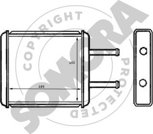 Somora 115050 - Теплообмінник, опалення салону autocars.com.ua