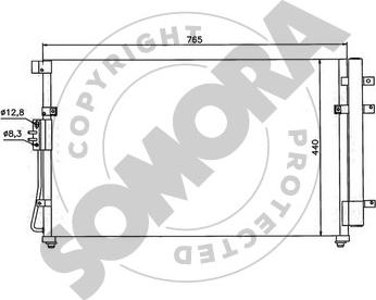 Somora 115160 - Конденсатор, кондиціонер autocars.com.ua