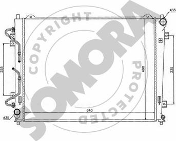 Somora 116240C - Радіатор, охолодження двигуна autocars.com.ua