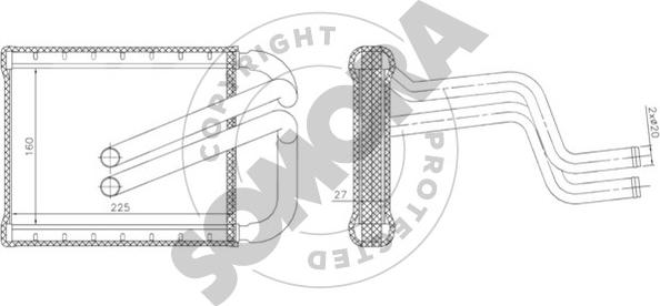 Somora 116350 - Теплообмінник, опалення салону autocars.com.ua