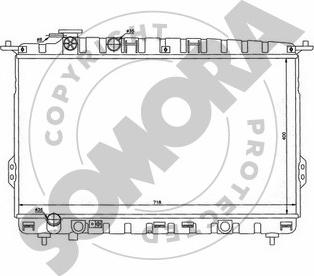 Somora 117040 - Радіатор, охолодження двигуна autocars.com.ua