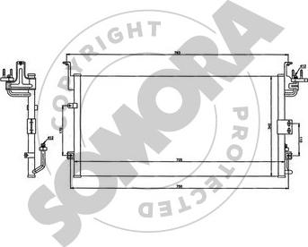 Somora 117060A - Конденсатор, кондиціонер autocars.com.ua