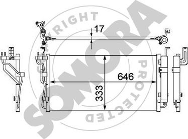Somora 117060B - Конденсатор, кондиціонер autocars.com.ua