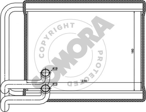 Somora 117250 - Теплообмінник, опалення салону autocars.com.ua